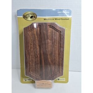 Hampton Bay Wired or Wireless Doorbell Medium Oak Finish. New And Sealed